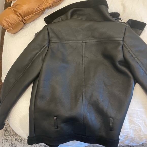 Wyldblue snowmass jacket black. FAUX LEATHER MOTO - Picture 4 of 5